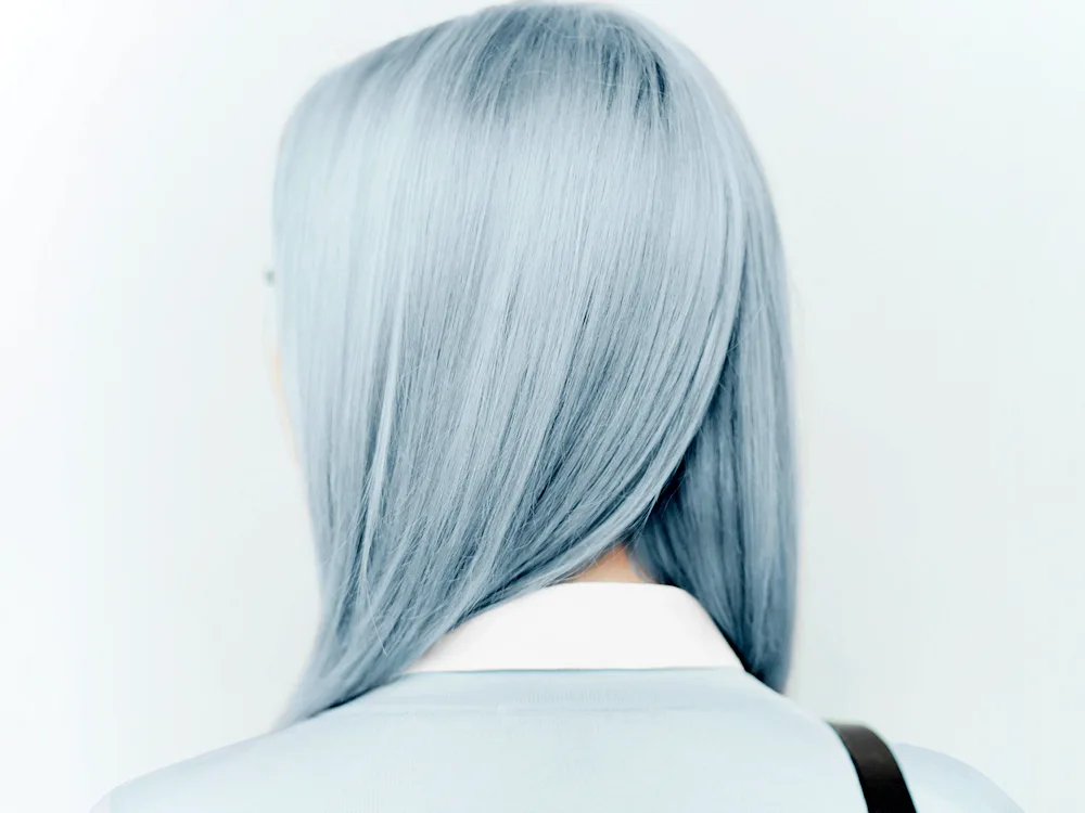 Pale blue hair