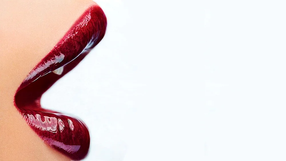 Lips with cherry