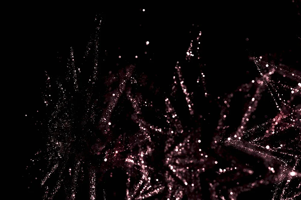 Glitter on black background