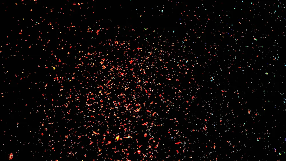 Sparkles on black background