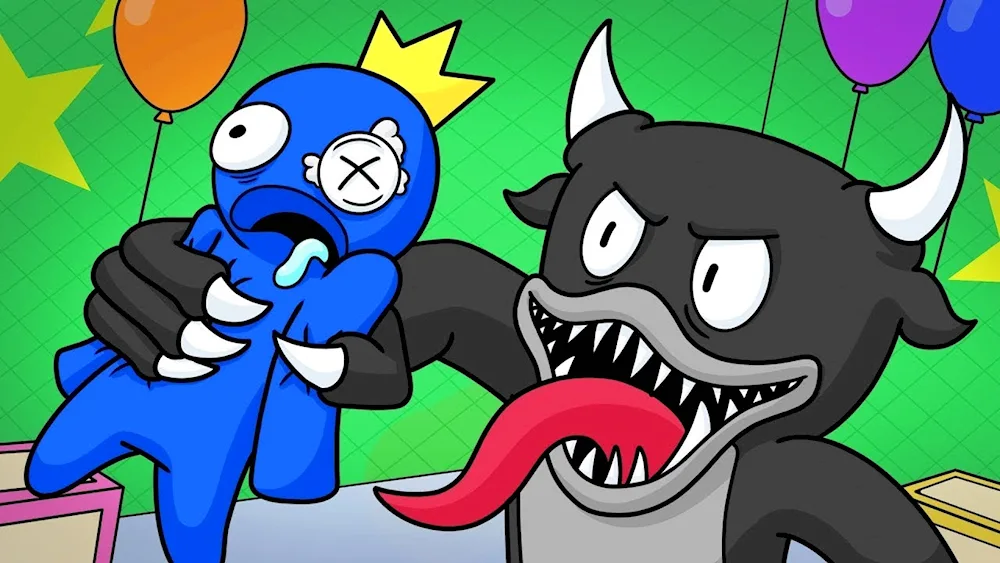 Blue rainbow friends