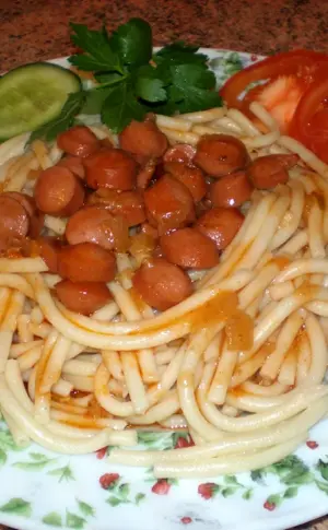 Sausage dishes with sausages