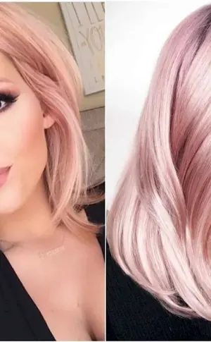 Blonde with a pinkish tinge