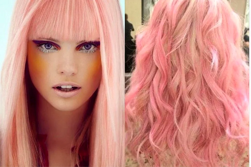 Blonde with a pink tint