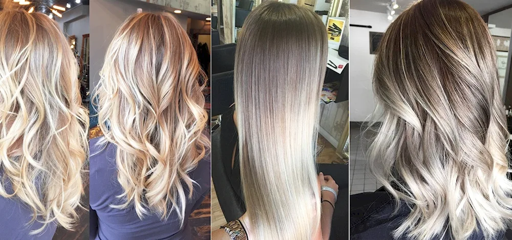 Balayage on blonde hair
