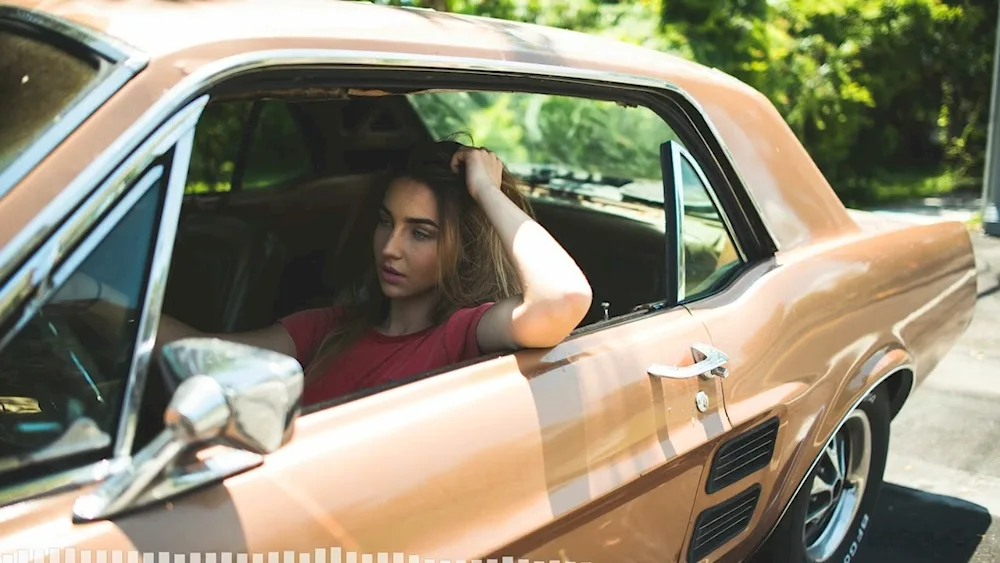 Girl in a car