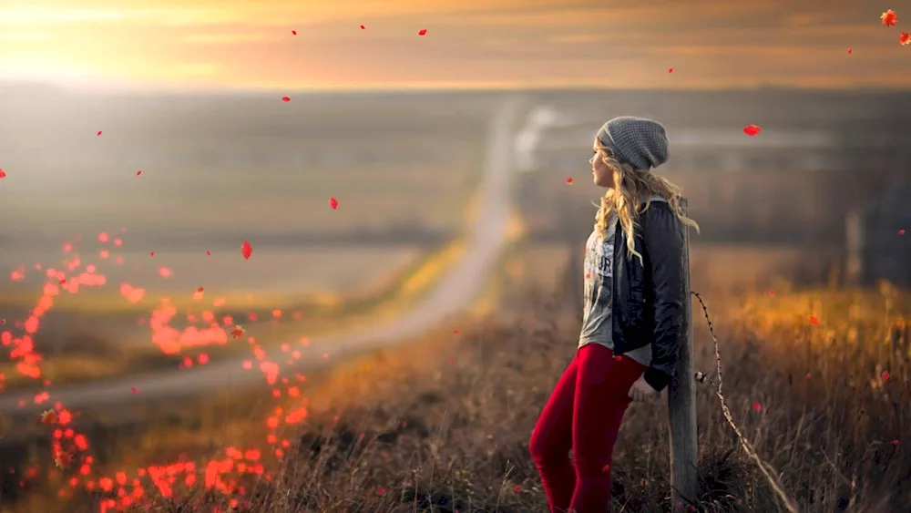 Girl on the road