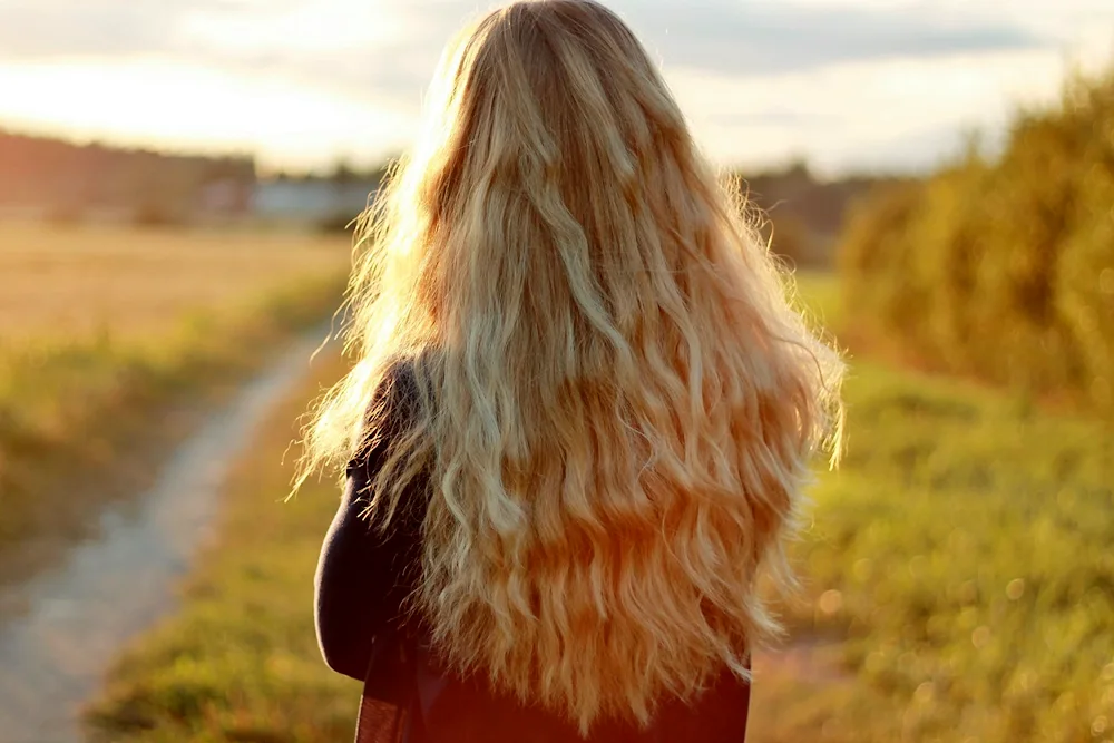 Blonde with long hair