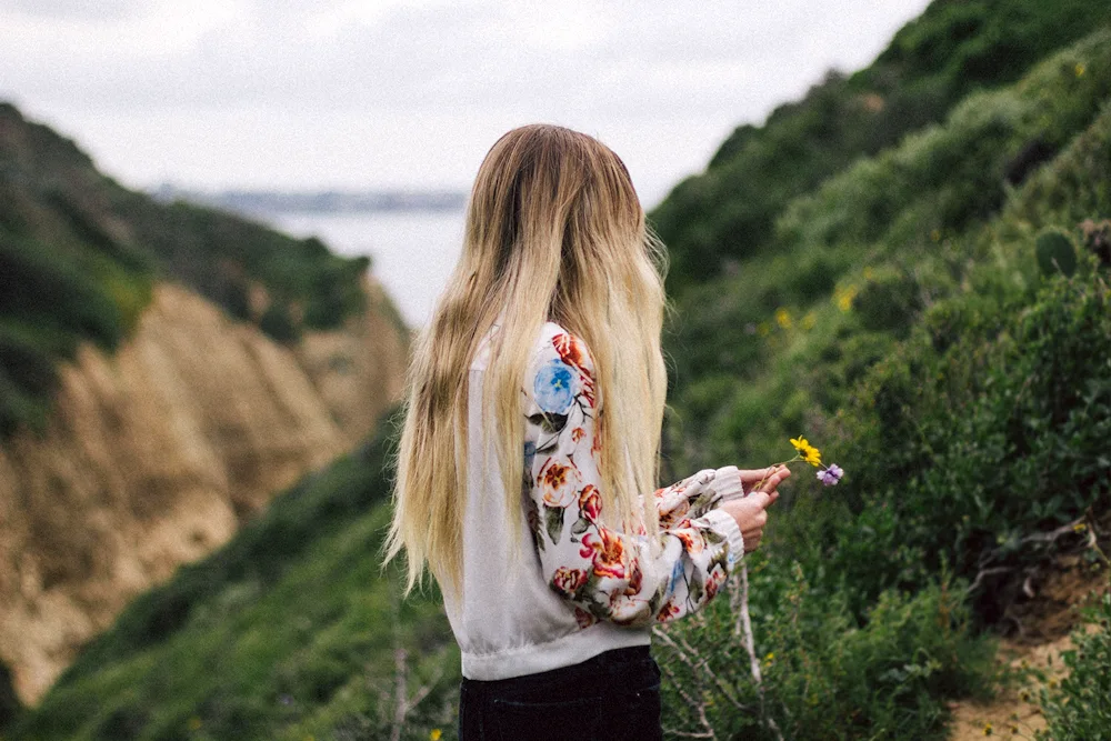 Blonde with long hair