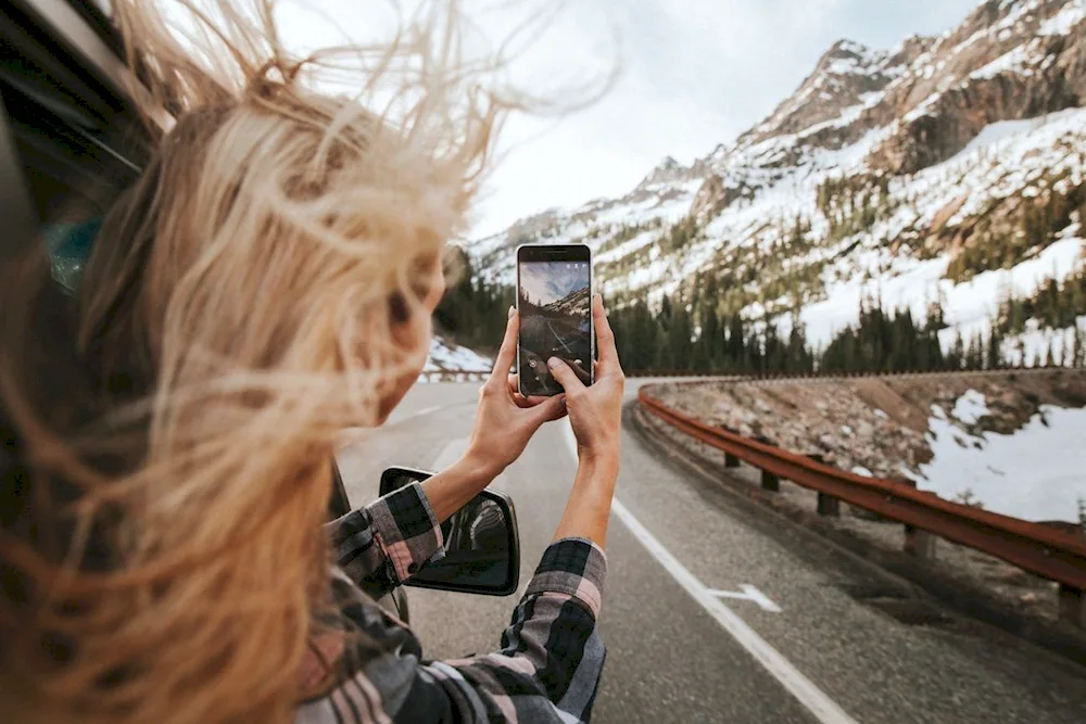 Blonde with camera