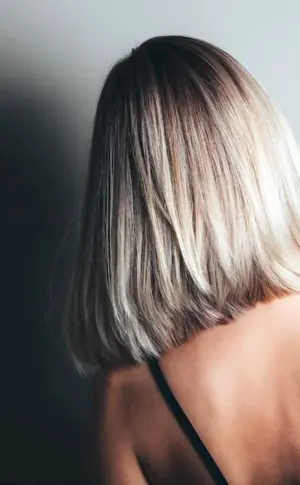 Blonde with a back bob