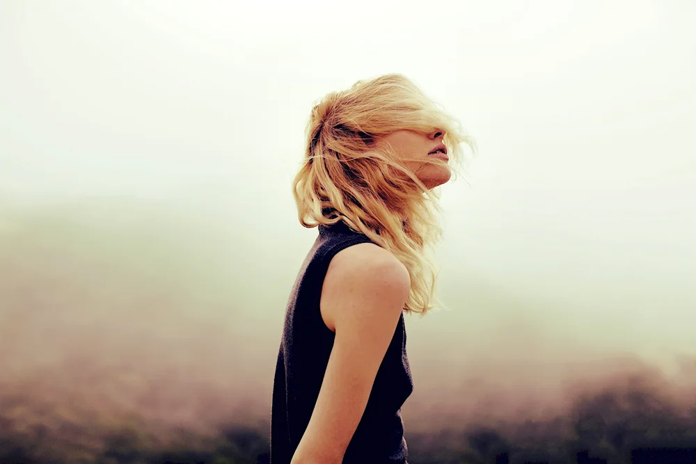 Blonde with a bob Short hair