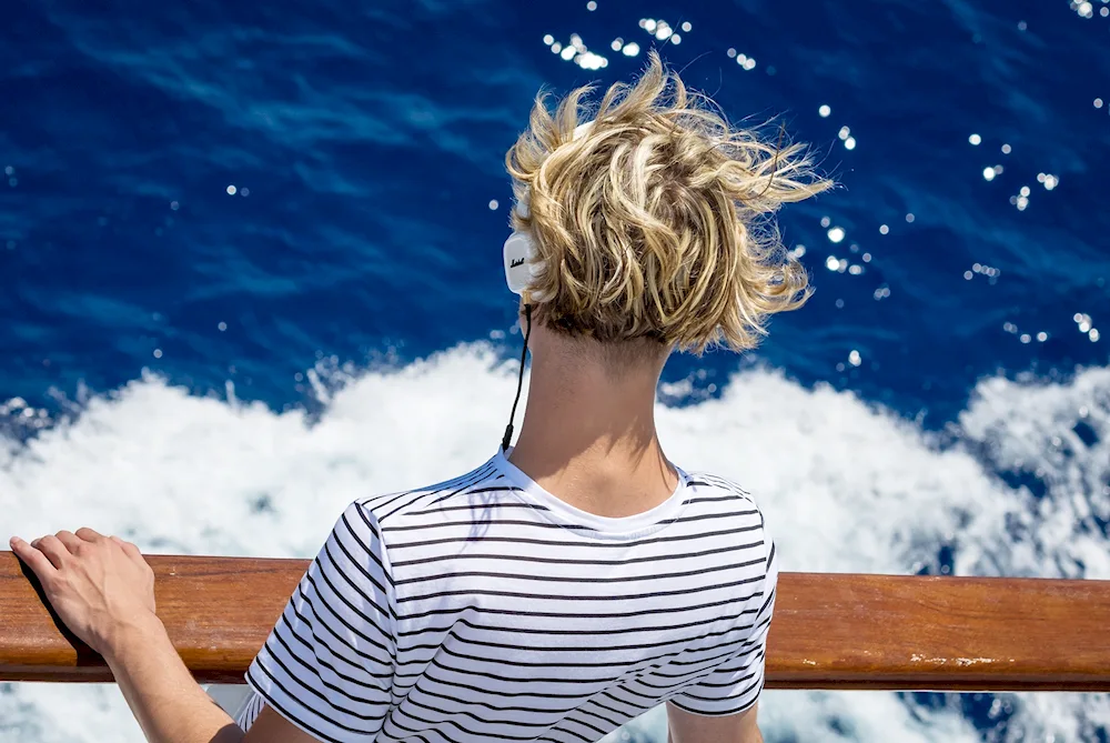 Blonde short haired girl with short hair