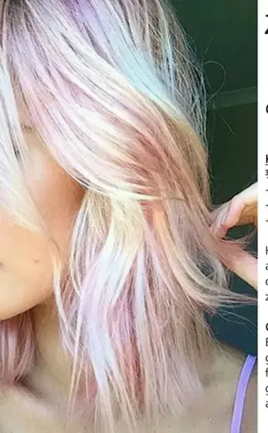 Blonde with pink strands