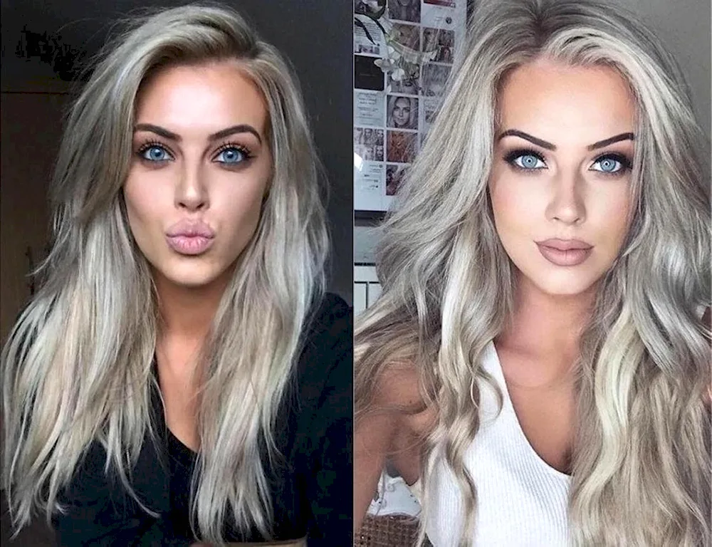 Blonde with dark roots