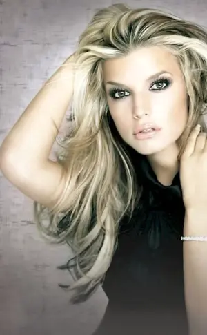 Blonde girl with dark strands