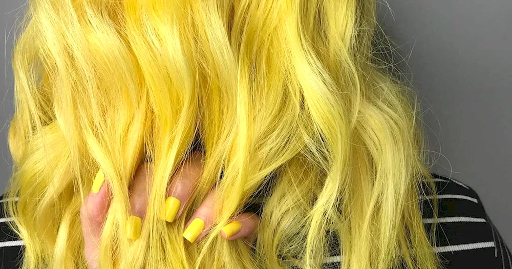 Blonde with yellow hair