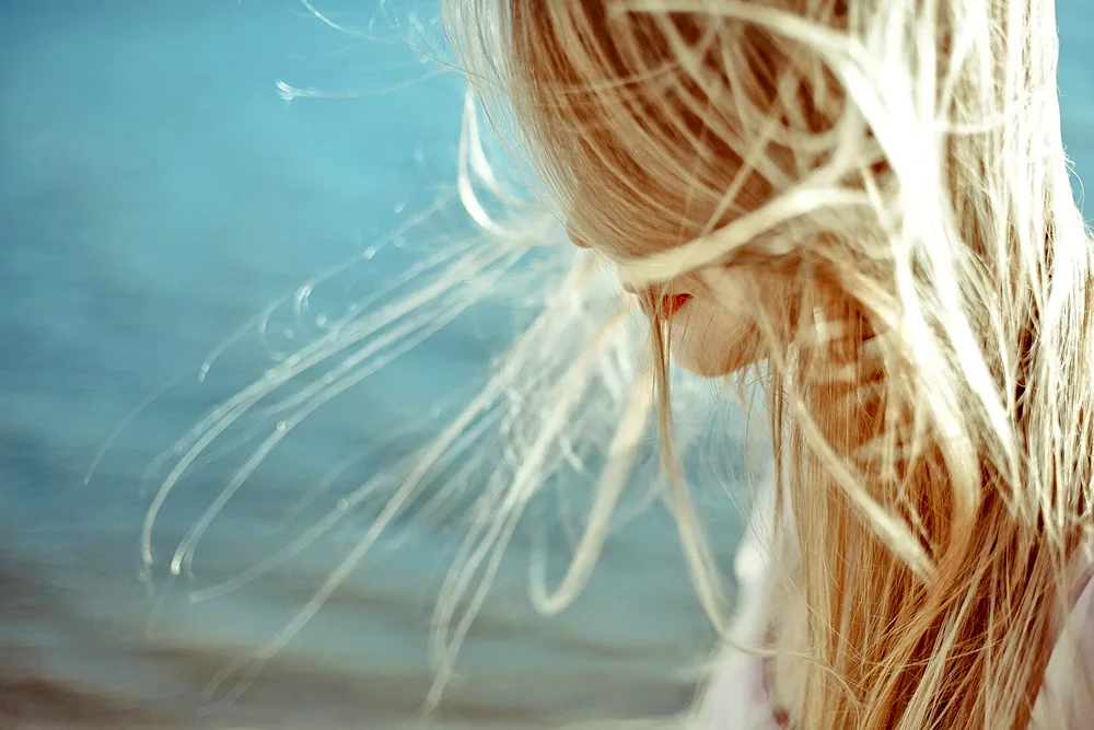Blonde with long hair