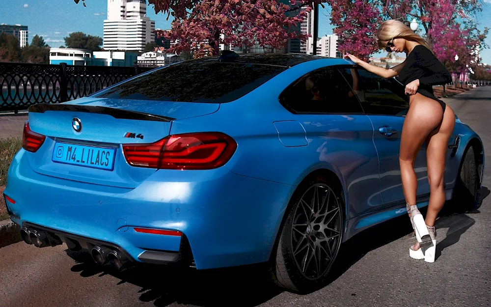 BMW m5 f90 with a girl