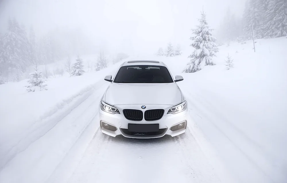 BMW x5 white winter