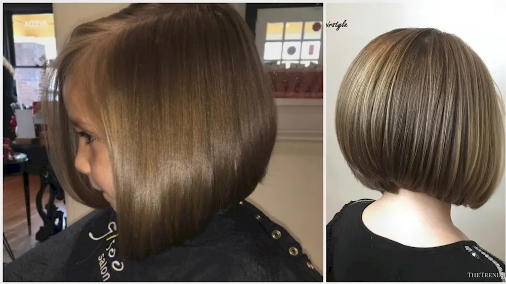 Bob cut with fringes for girl