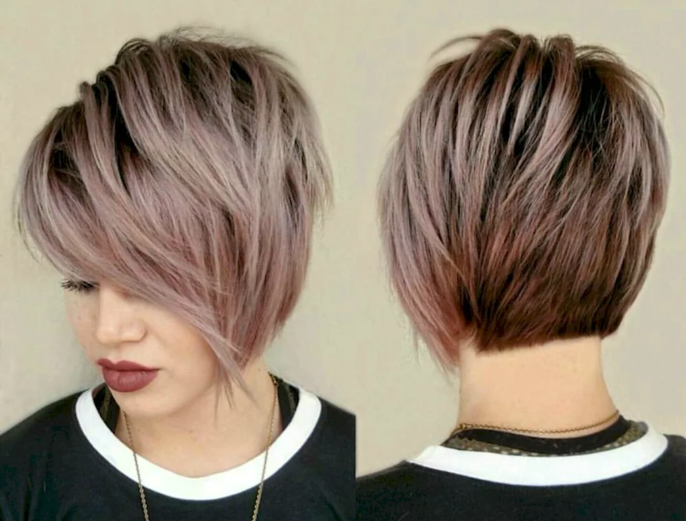 Pixie Bob haircut layered short Bob