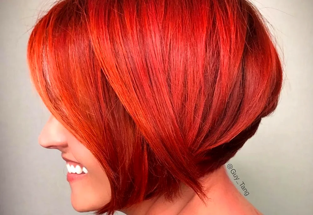 Bob Kare haircut for red hair