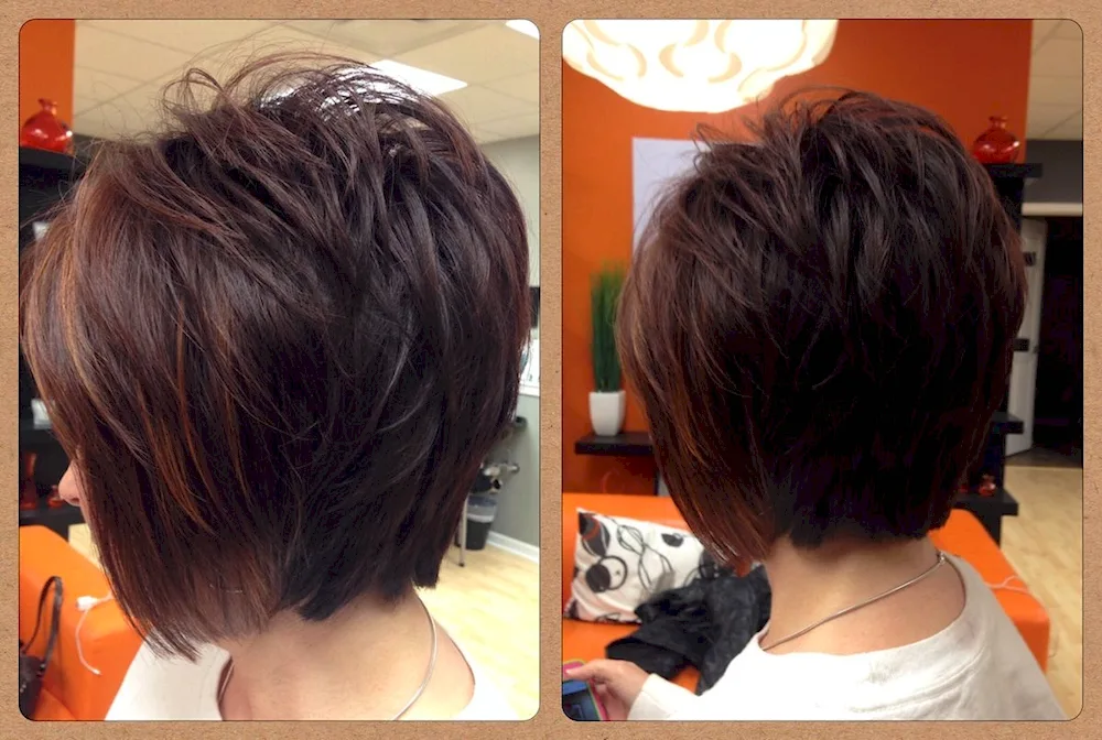 Gradyirovannoe Bob with bangs