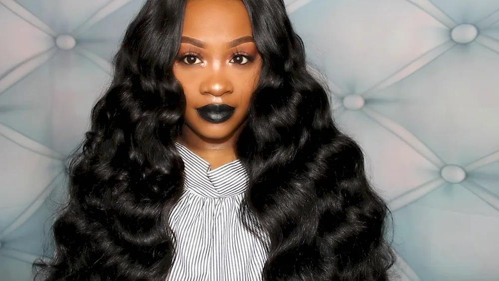 Long curly hair extensions
