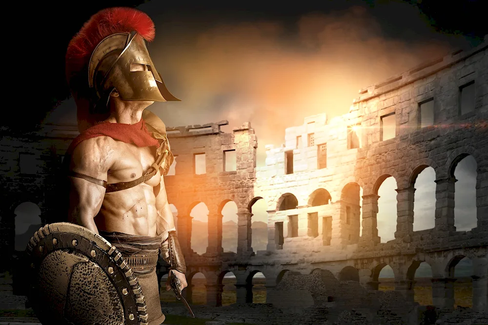 Gladiator fights in ancient Rome Colosseum