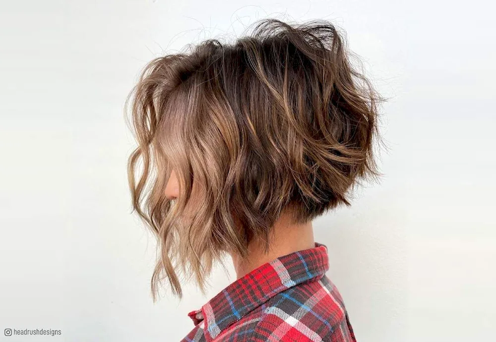 Boho bob haircut