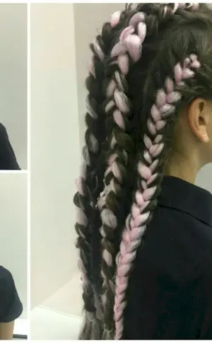 Boxer braids with kanekalon 5 braids