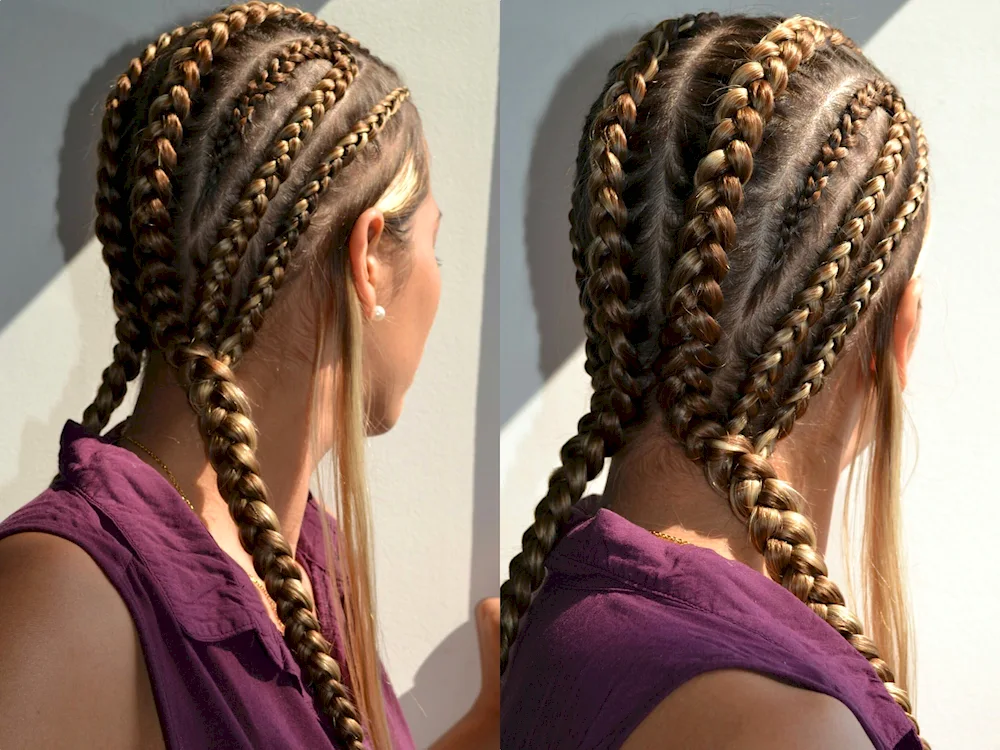 Boxer Braids with Kanekalon 2 Braids