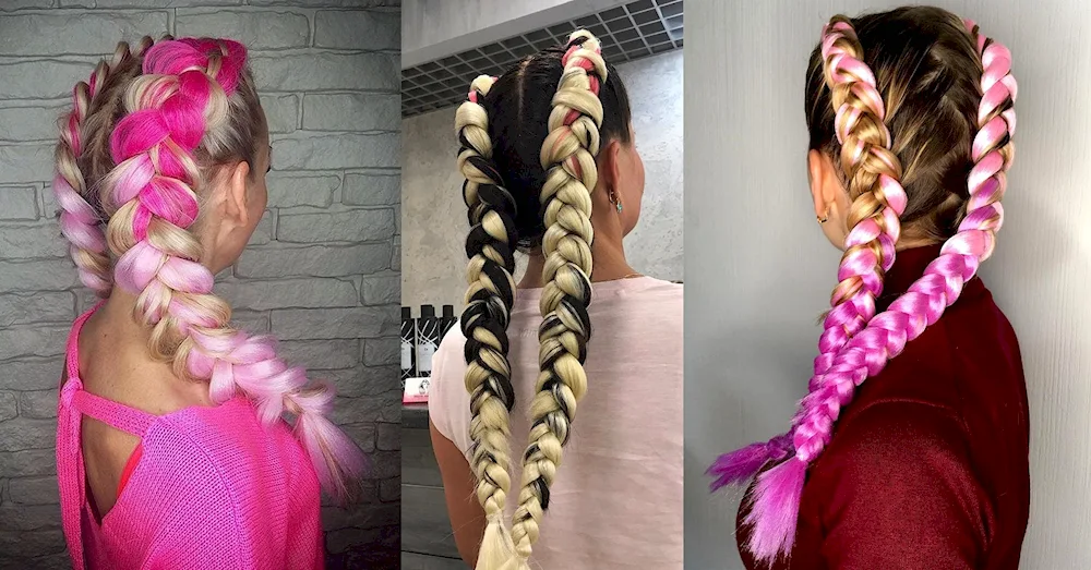 Boxer braids with kanekalon. braids with kanekalon 2 braids