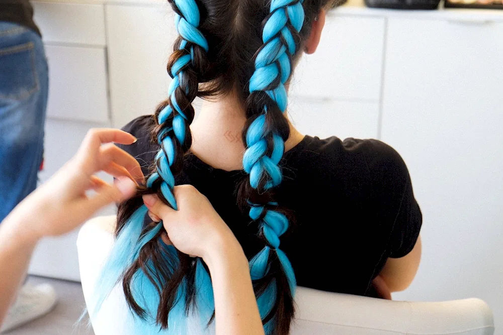 2 Braids with kanekalon