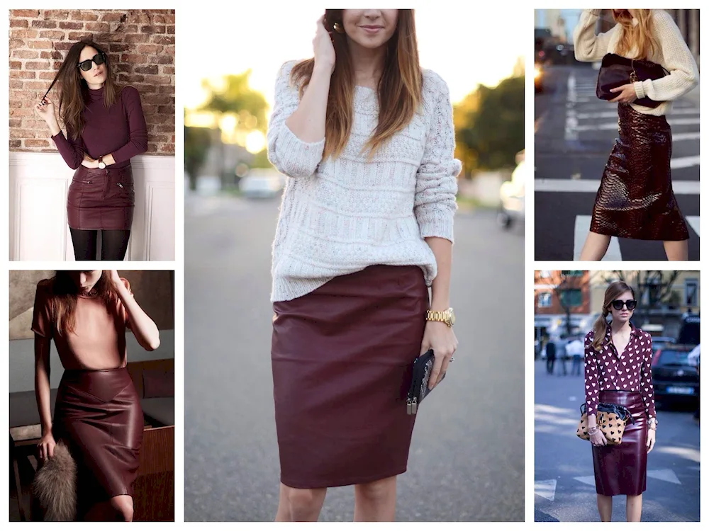 Burgundy skirt