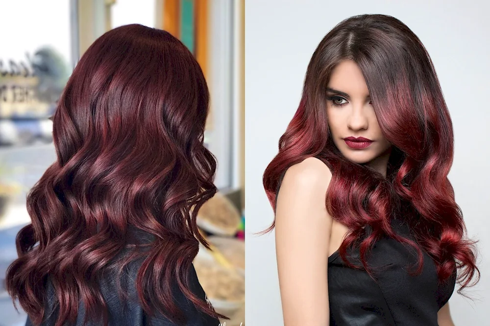 Burgundy hair