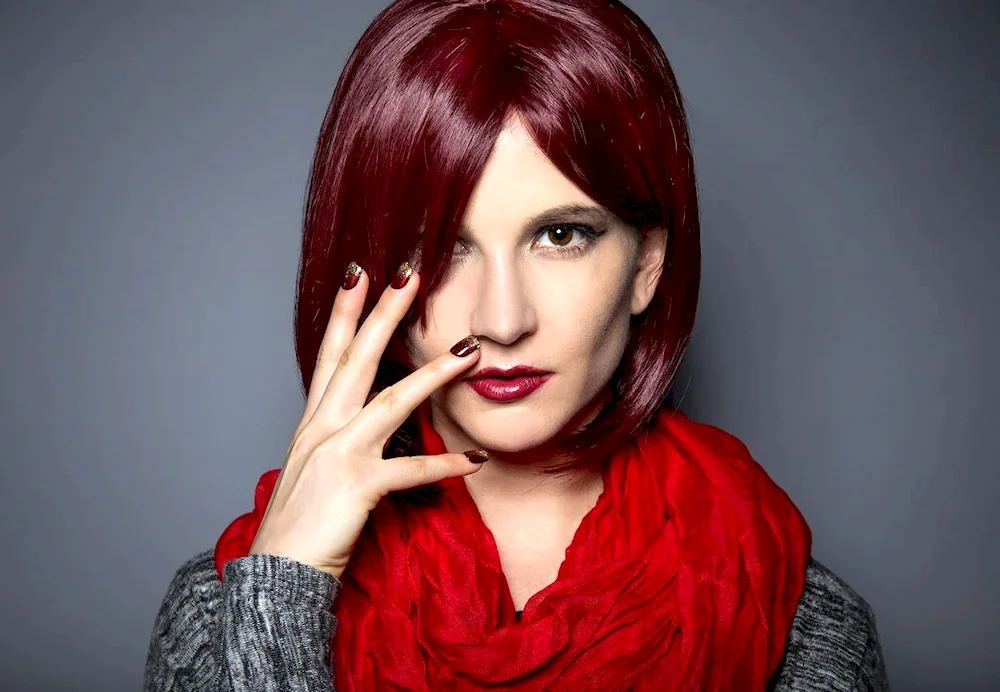 Burgundy hair