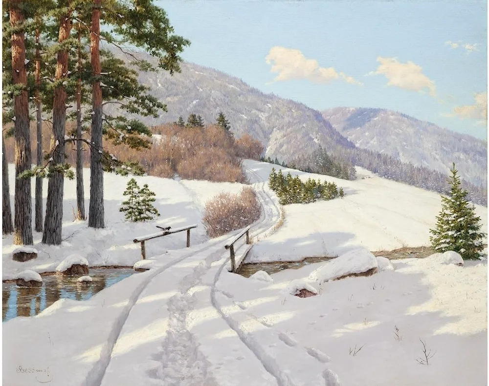 Boris Bessonov 1862- 1934. Winter landscape.