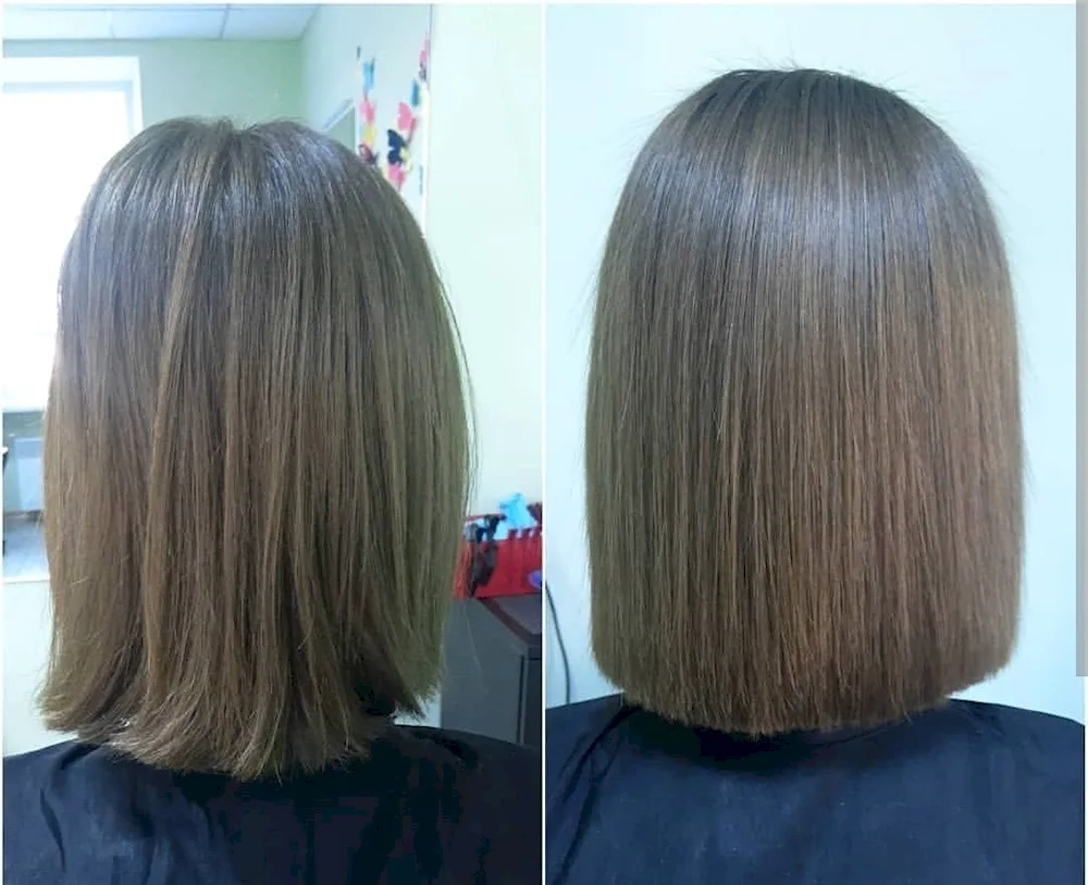 Keratin straightening for bobs