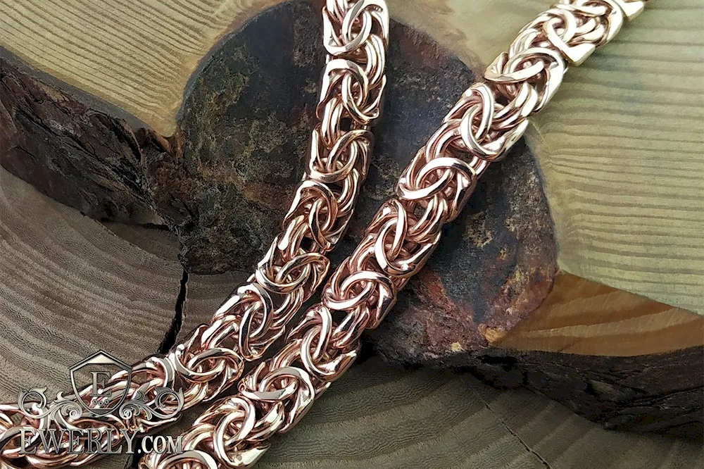 Gold foxtail chain