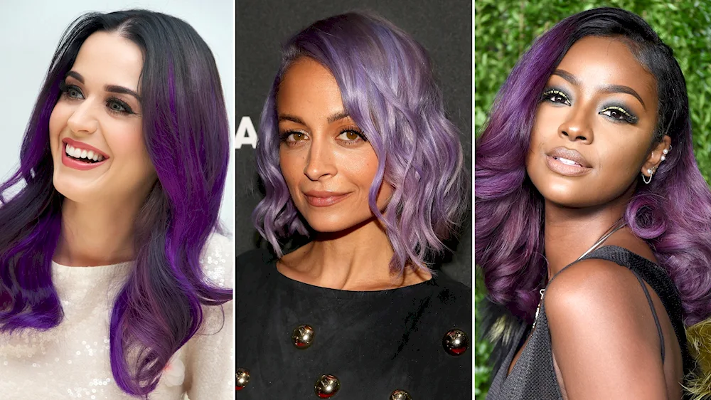 Brown Violet hair colour