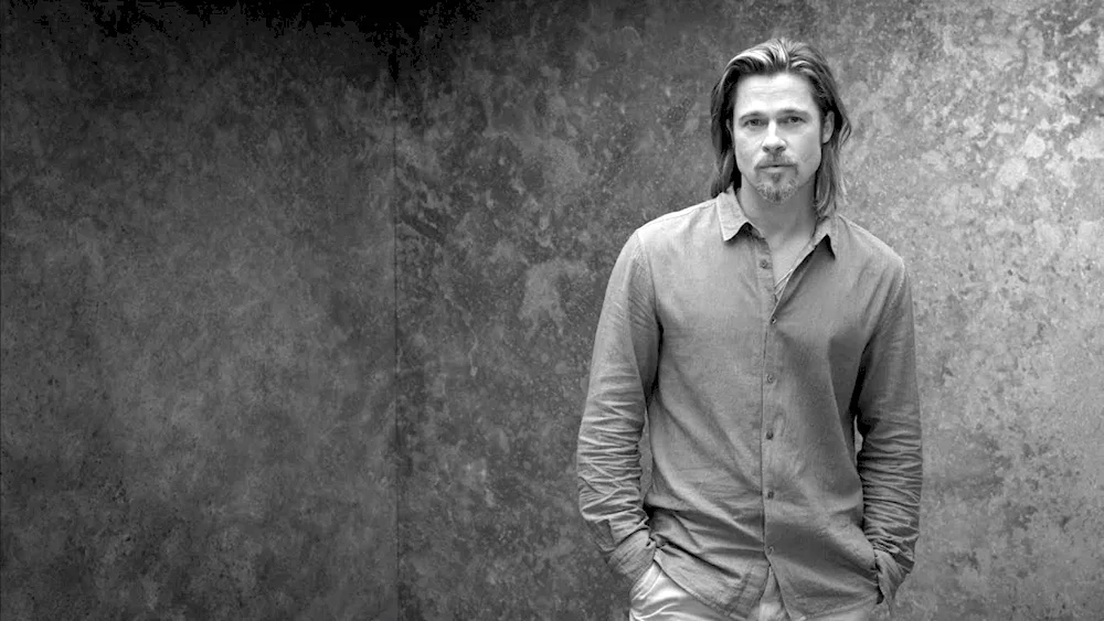 Brad Pitt with long hair