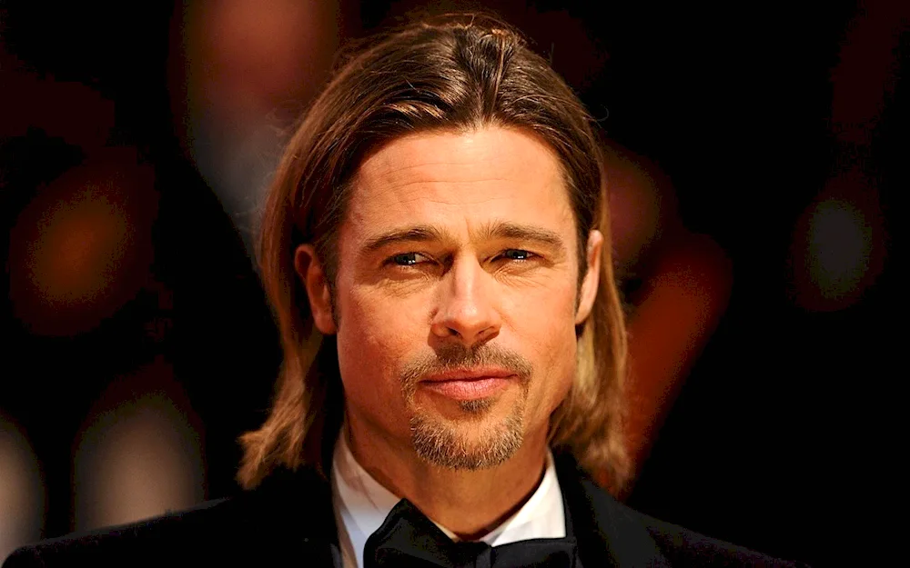 Brad Pitt with long hair
