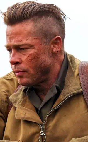Brad Pitt film fury hairstyle