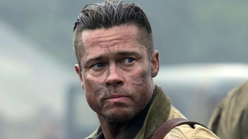 Brad Pitt film Fury hairstyle