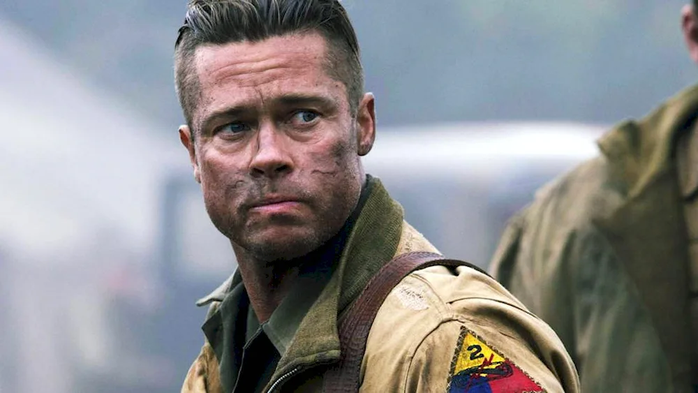 Brad Pitt film fury hairstyle