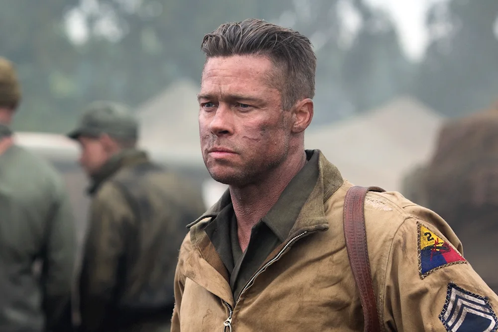 Brad Pitt fury haircut