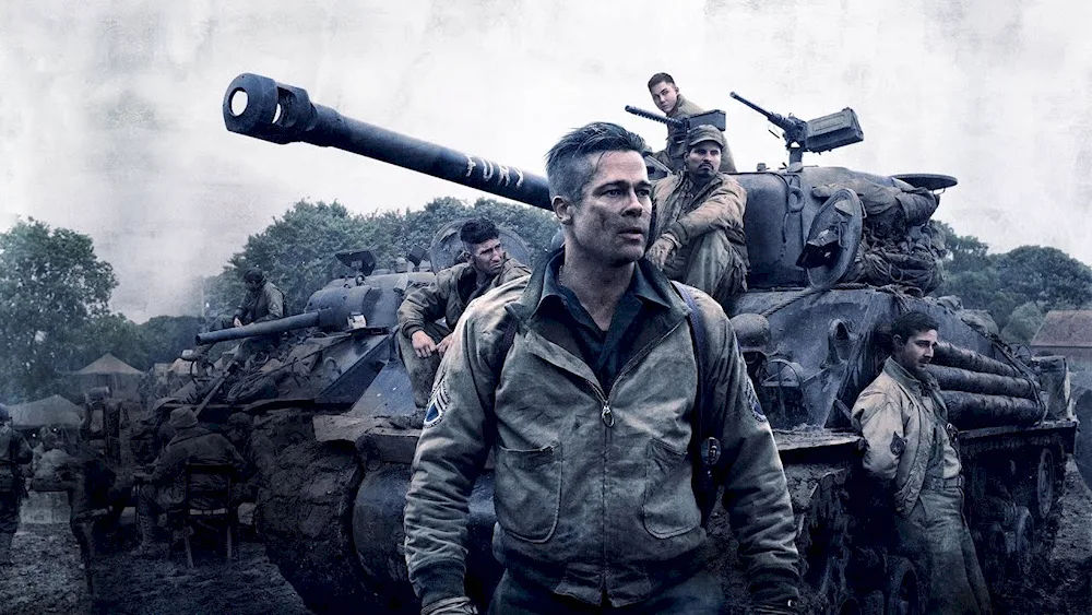 Brad Pitt film fury hairstyle