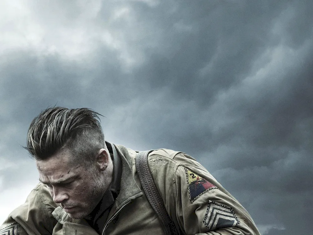 Brad Pitt film fury hairstyle